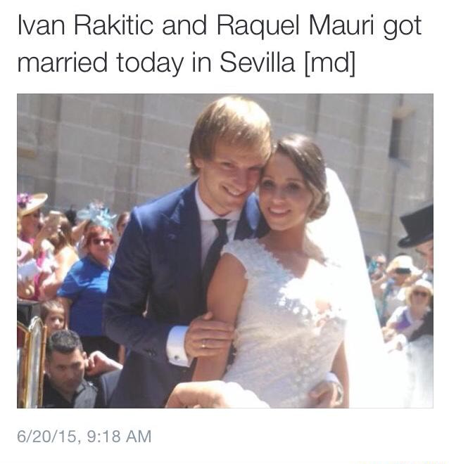 Ivan Rakitic And Raquel Mauri Got Married Today In Sevilla Md
