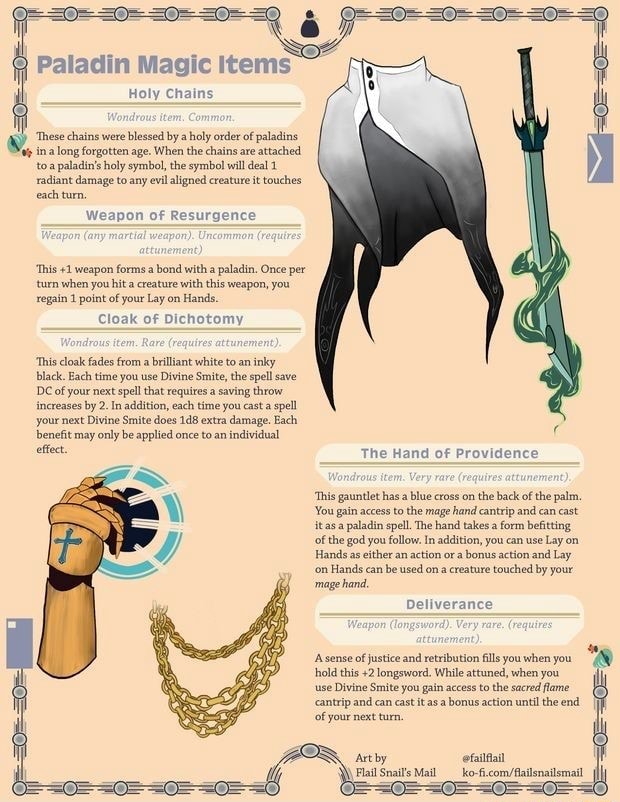 Paladin Magic items Holy Chains were by the of toapaladin's holy symbol ...