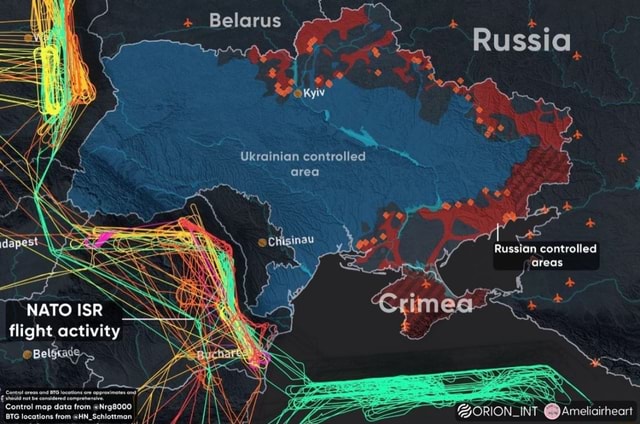 + Belarus a? + Ukrainian contrelled area le + Russian controlled areas ...