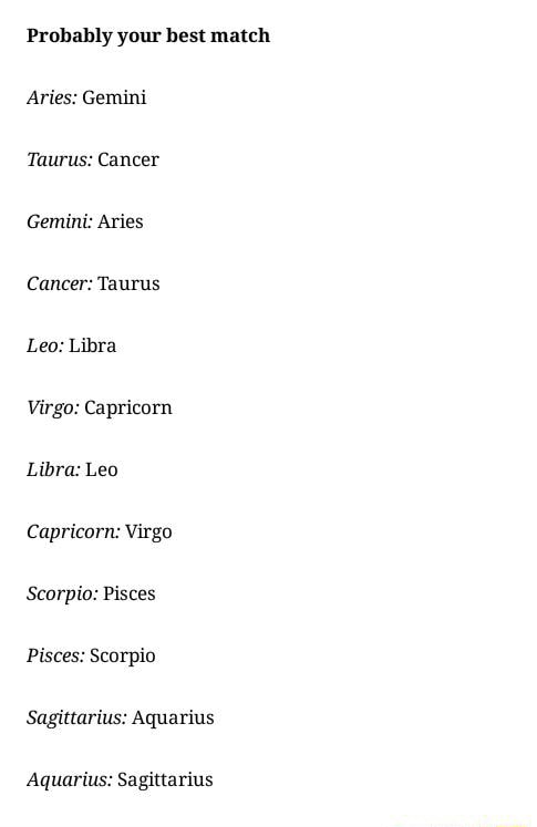 Sagittarius best match