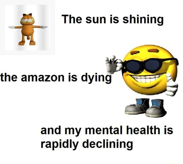 ª The sun is shining the amazon is dying and my mental health is ...