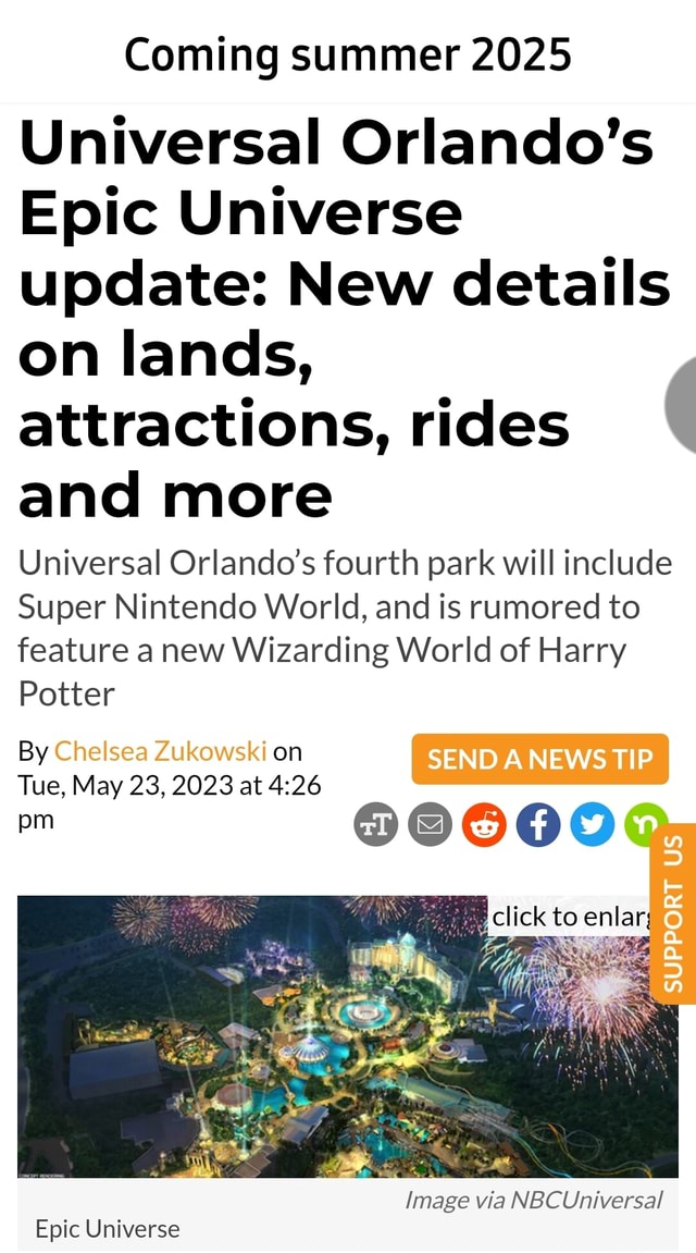 Coming summer 2025 Universal Orlando's Epic Universe update New