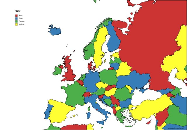 Four Color Problem Country A map of the countries where the Four-Color Theorem works. - iFunny