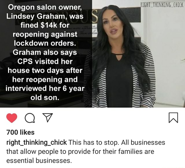 Oregon Salon Owner Lindsey Graham Was Fined 14k For Reopening