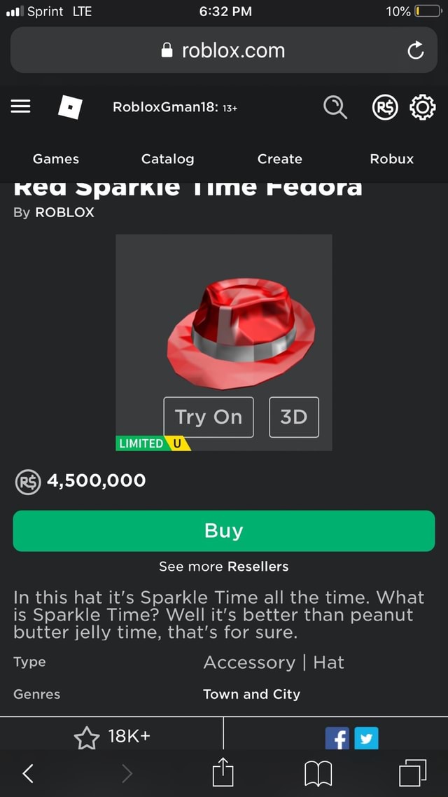 Games Catalog Create Robux Reu Aparkie Ilme Reuora By Roblox See More Resellers In This Hat It S Sparkle Time All The Time What Is Sparkle Time Well It S Better Than Peanut Butter - peanut butter hair roblox