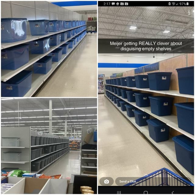 217 BE Meijer getting REALLY clever about disguising empty shelves iFunny