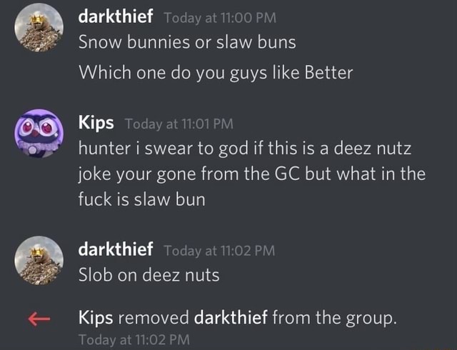 Darkthief Td Snow Bunnies Or Slaw Buns Which One Do You Guys Like Better Kips Op Hunter I Swear To God If This Is A Deez Nutz Joke Your Gone From The