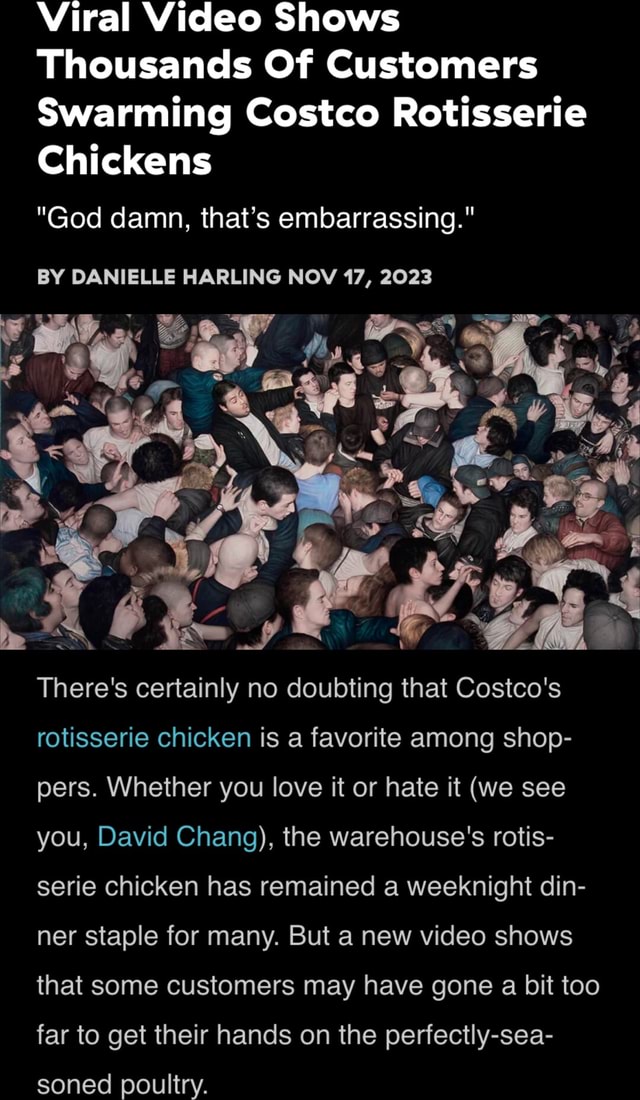 Viral Video Shows Thousands Of Customers Swarming Costco Rotisserie
