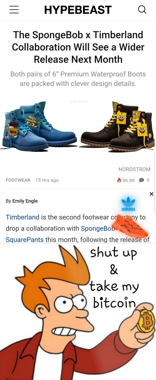 Spongebob 2024 timberlands nordstrom