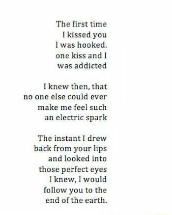 The First Time You Kissed Me