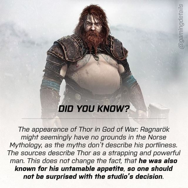 gamir DID YOU KNOW? The appearance of Thor in God of War Ragnar6k
