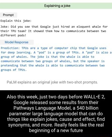 Explaining joke Joke: Did you see that Google just hired an eloquent ...