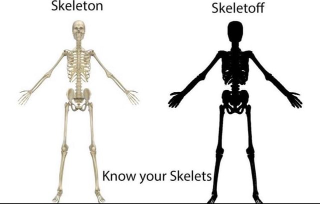 Skeleton Skeletoff we Know your Skelets - iFunny