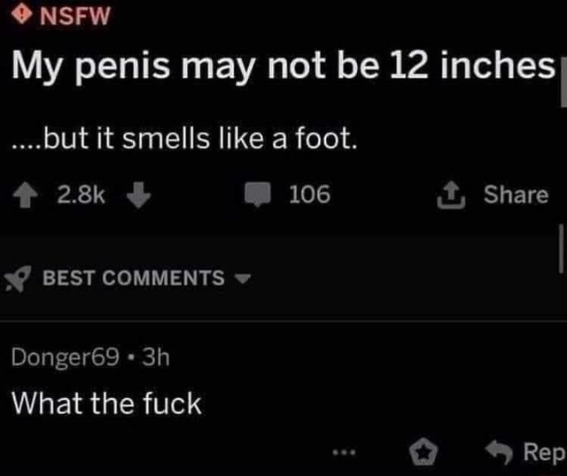 Penis smells my smelly odor