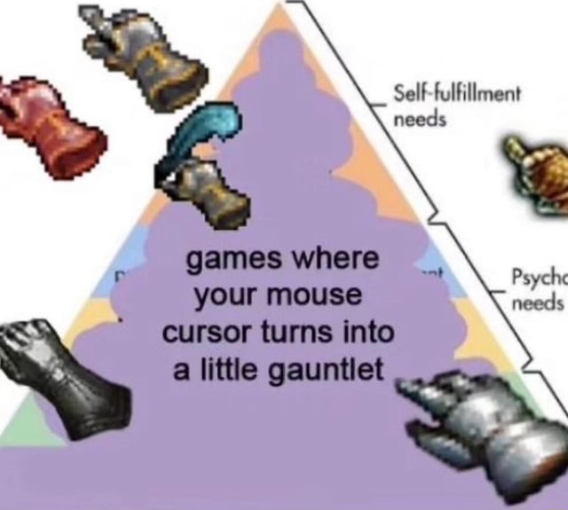Self games where your mouse cursor turns into a little gauntlet - iFunny