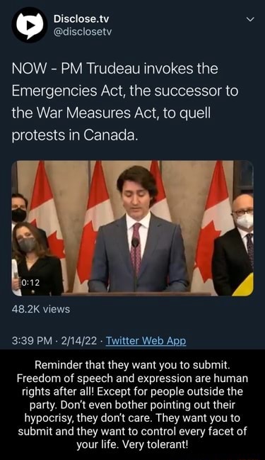 NOW - PM Trudeau Invokes The Emergencies Act, The Successor To The War ...