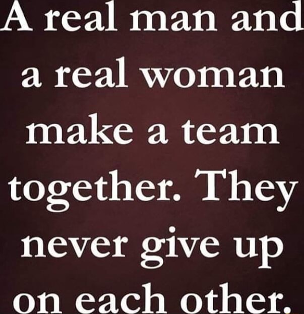 Areal man and areal woman make a team together. They never give up on ...