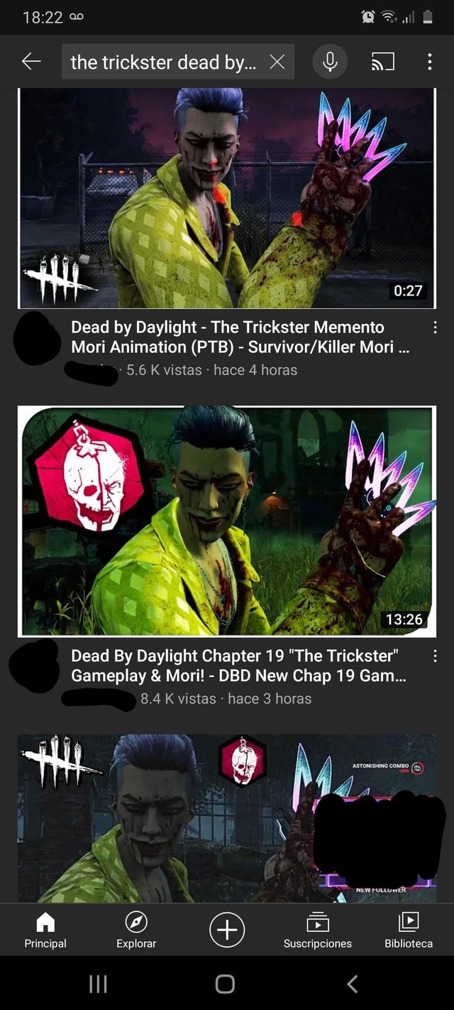 Ra The Trickster Dead By Dead By Daylight The Trickster Memento Mori Animation Ptb Mort 5 6 K Vistas Hace 4 Horas Dead By Daylight Chapter 19 The Trickster