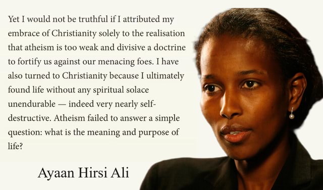 Yet I would not be truthful if I attributed my embrace of Christianity  solely to the realisation that atheism is too weak and divisive a doctrine  to fortify us against our menacing