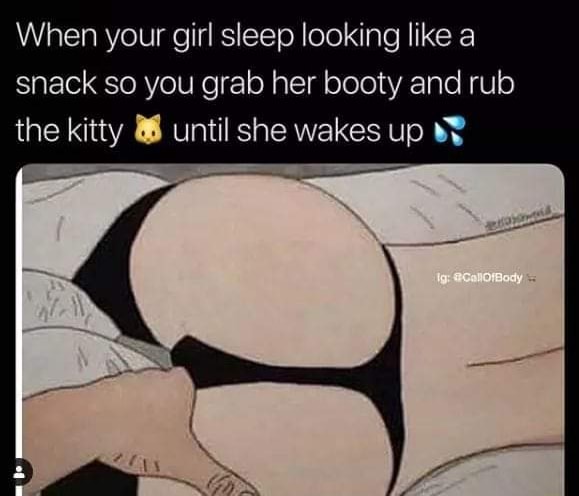 Wife booty sleeping Big Ass