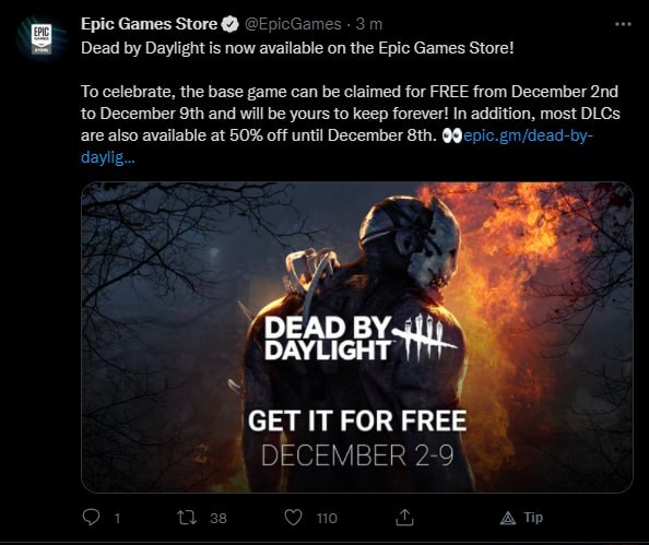 Epic Games Store @EpicGames - Dead by Daylight is now available on the ...