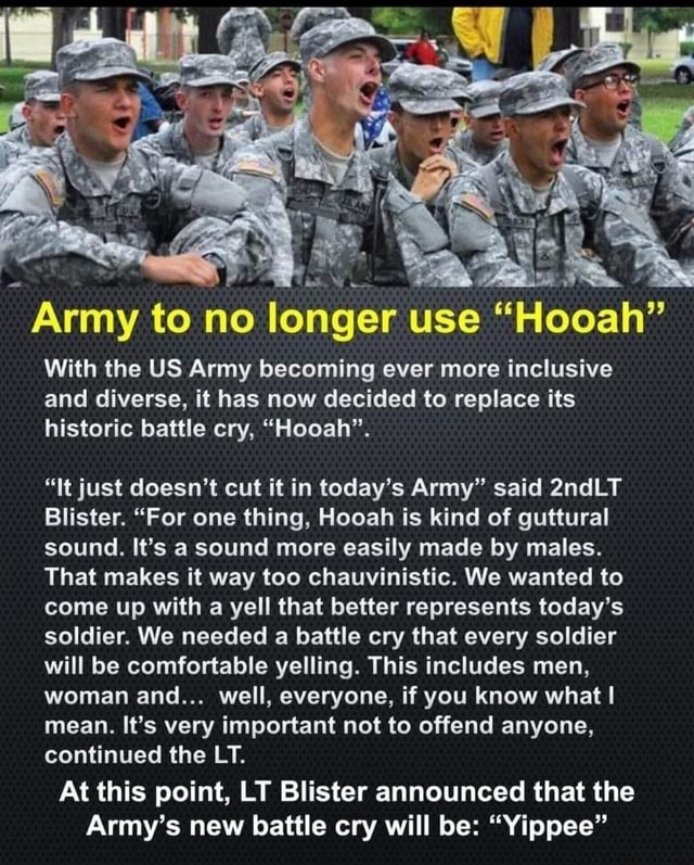 Army To No Longer Use 