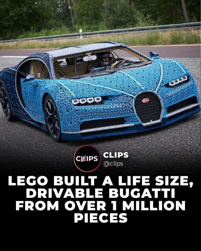 Lego has crafted an impressive, life-size Bugatti Chiron supercar that