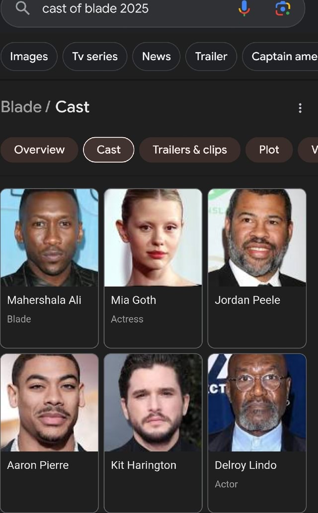 Q. cast of blade 2025 Images Tv series News Trailer Captain ame Blade