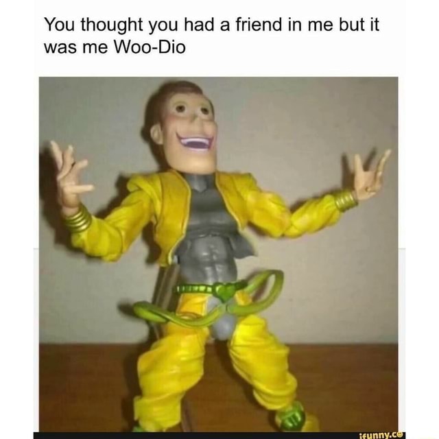 You Thought You Had A Friend In Me But It Was Me Woo Dio Ifunny