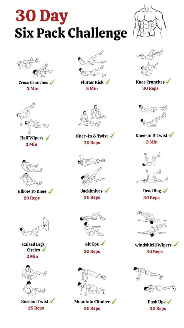 30 Tage Sixpack Challenge