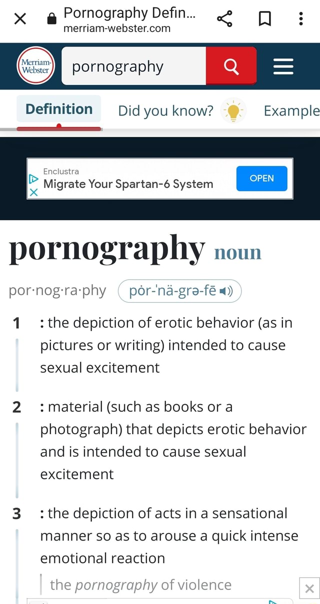 X Pornography Defin 2752