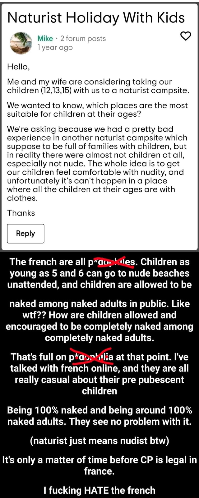 Nudist forum Dear Prudence: