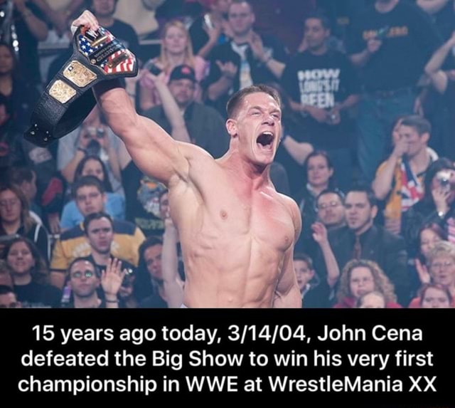 15 Years Ago Today, 3/14/04, John Cena Defeated The Big Show To Win His ...