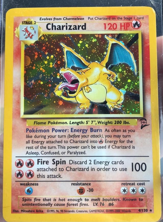 Evolves from Charmeleon Put Charizard on the Stage _card Charizard ...