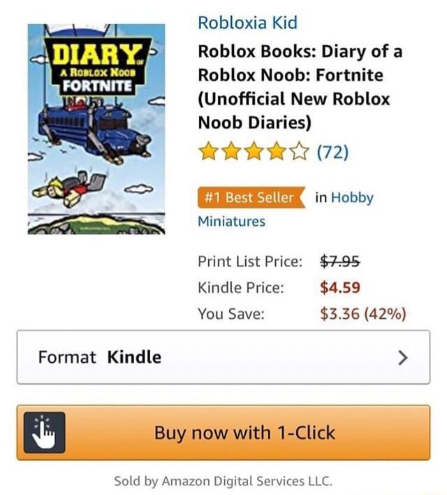 Robloxia Kid Roblox Books Diary Of A Roblox Noob Fortnite Unofficial New Roblox Noob Diaries Print List Price 495 Kindle Price 4 59 Sold By Amazon Digital Services Llc - diary of a roblox noob fortnite