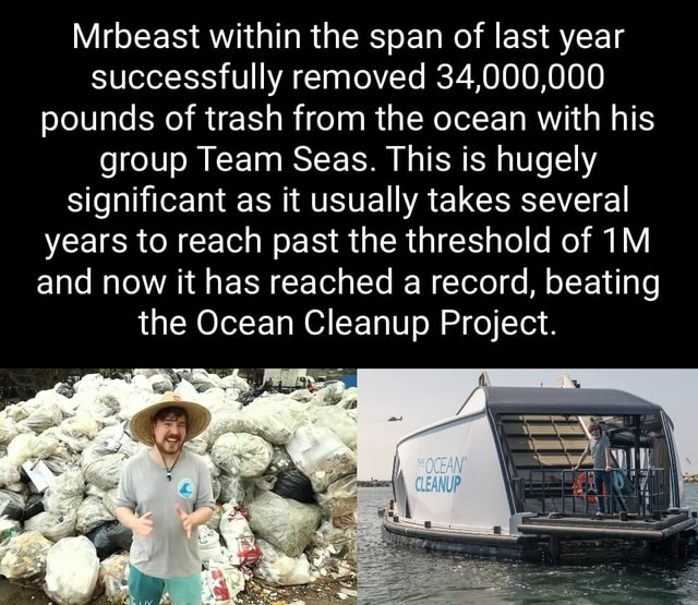 Mrbeast within the span of last year successfully removed 34,000,000 ...