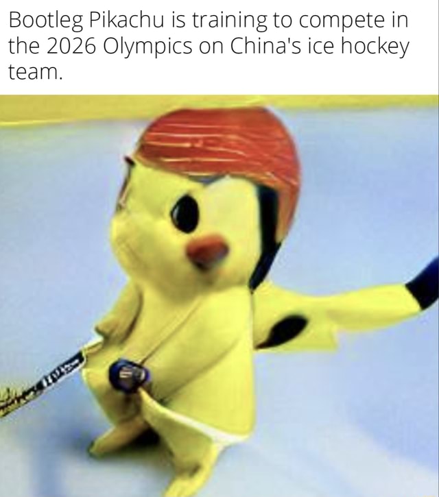 Bootleg Pikachu is training to compete in the 2026 Olympics on China's