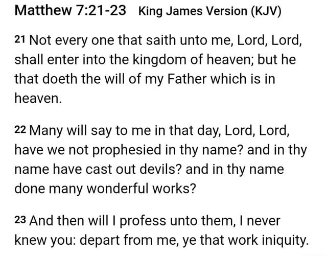 matthew 7 21 23 new king james version