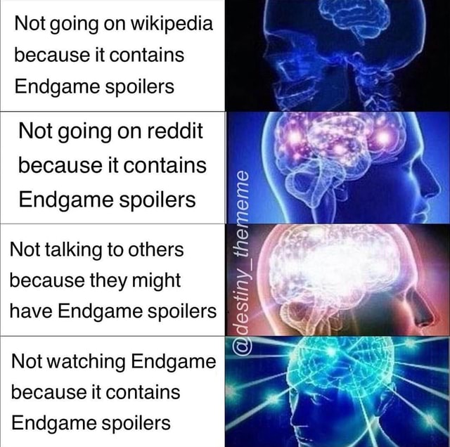 Not going on wikipedia because it contains Endgame spoilers Not going ...