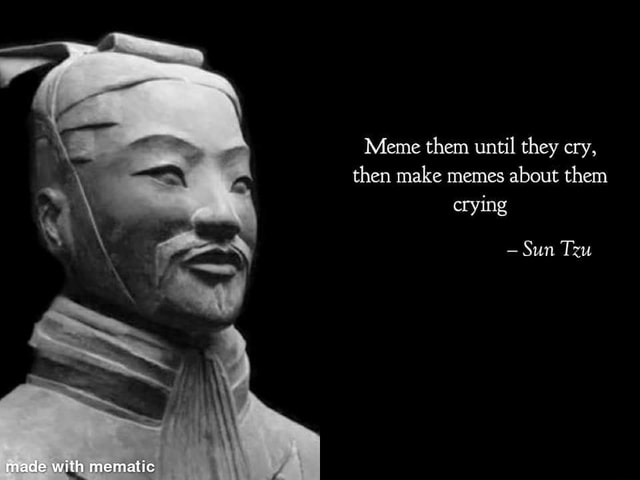 Meme them until they cry, then make memes about them crying mematig ...