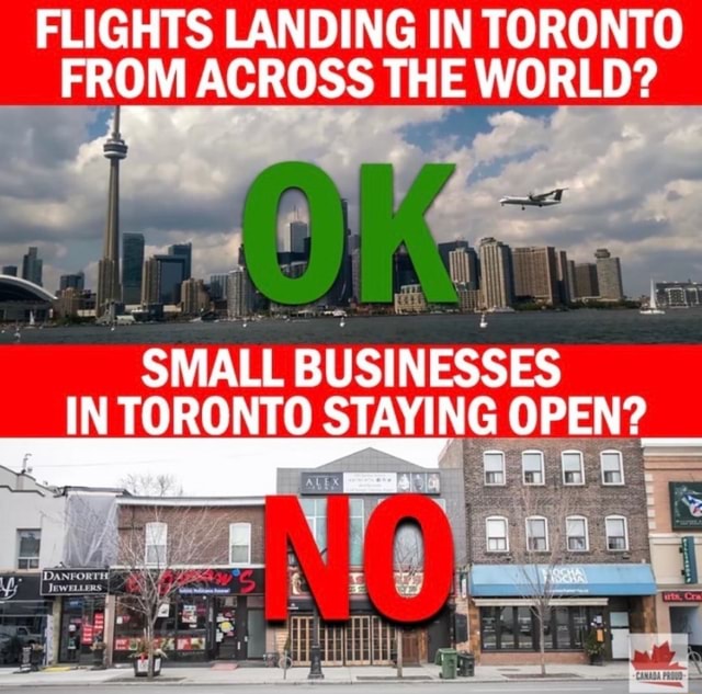 FLIGHTS LANDING IN TORONTO FROM ACROSS THE WORLD? SMALL BUSINESSES IN