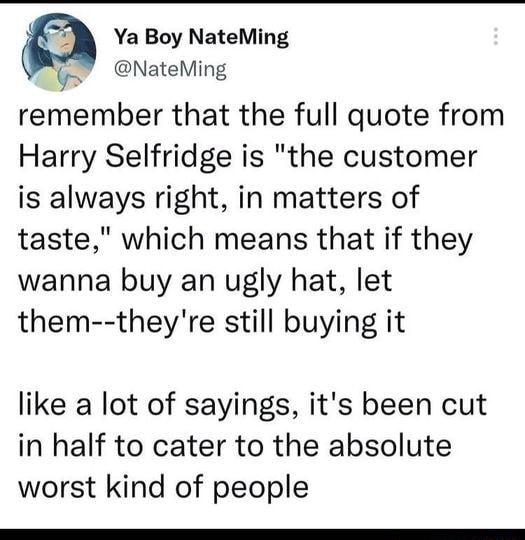 The second part is really damn important Ya Boy NateMing NateMing