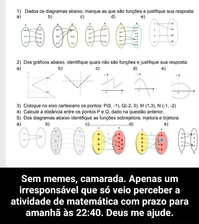 1 Dados Os Diagramas Abaixo Marque As Que São Funções E Justifique