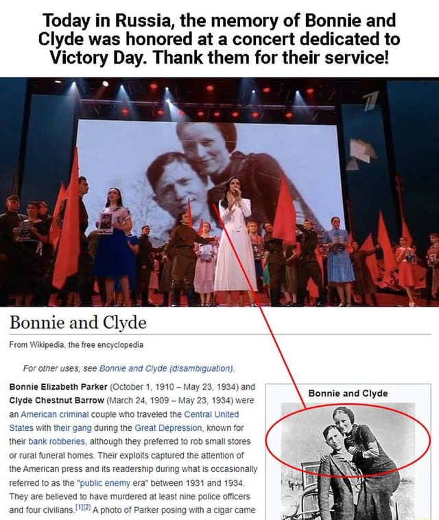 bonnie and clyde russia victory day