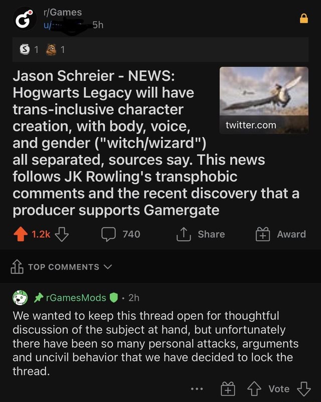 Sh Ai Jason Schreier News Hogwarts Legacy Will Have Trans Inclusive Character Creation With Body Voice And Gender All Separated Sources Say This News Follows Jk Rowling S Transphobic Comments And The Recent