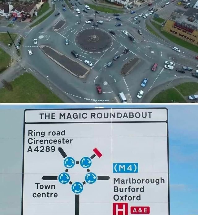 THE MAGIC ROUNDABOUT I Ring road Cirencester Marlborough I Burford