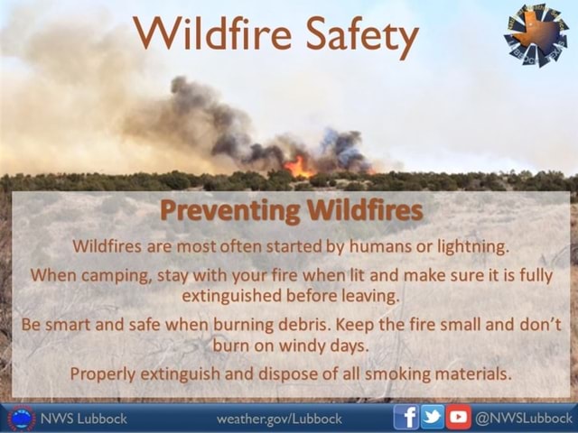 Wildfire Safety Wildfires Preventing Wildfires Are Most Often Started ...