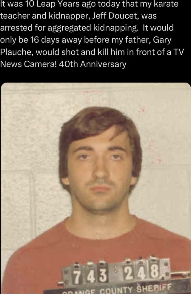 It was 10 Leap Years ago today that my karate teacher and kidnapper