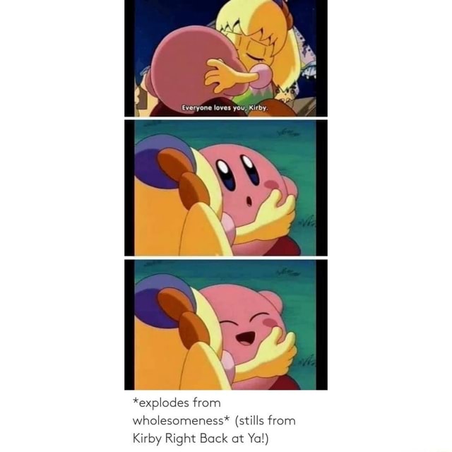 *explodes from wholesomeness* (stills from Kirby Right Back at Ya!) )