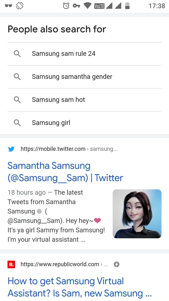 Hi! I'm your assistant, Samsung Sam